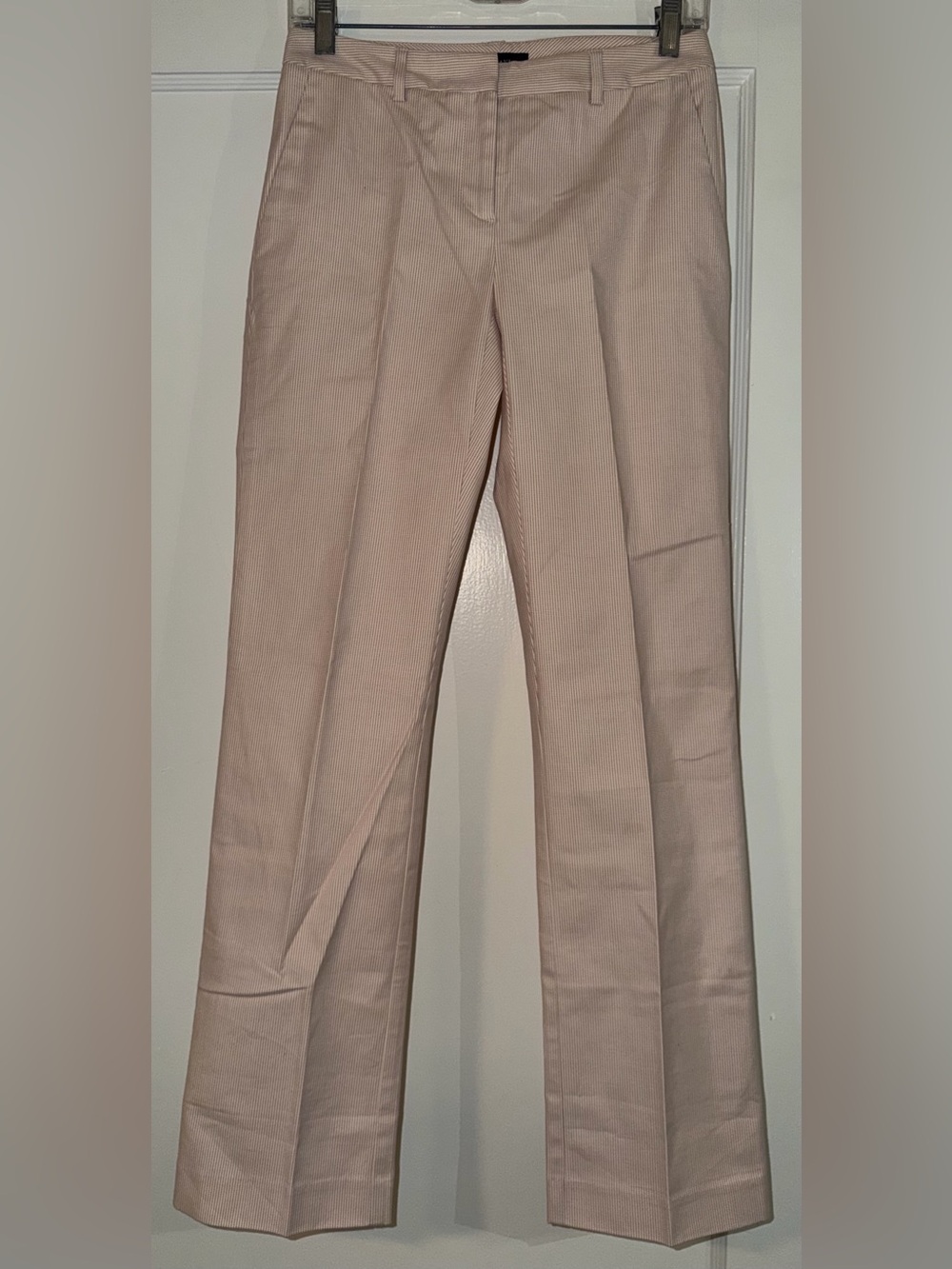 NWT Ann Taylor Light Pink and Red Pinstripe Dress Pants - Size 0